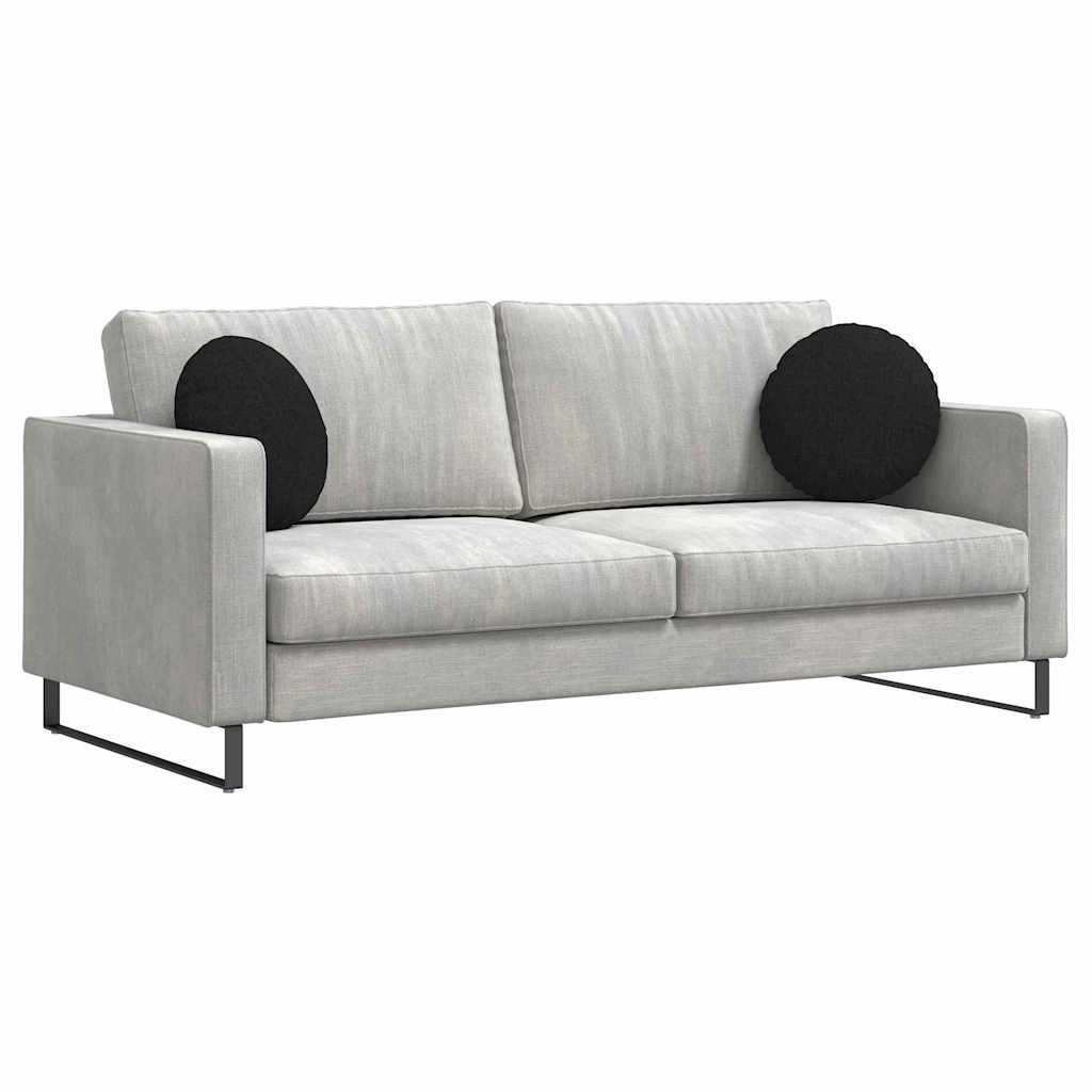 Vidaxl zitkussens 2 st stof zwart ø40 x 13 cm