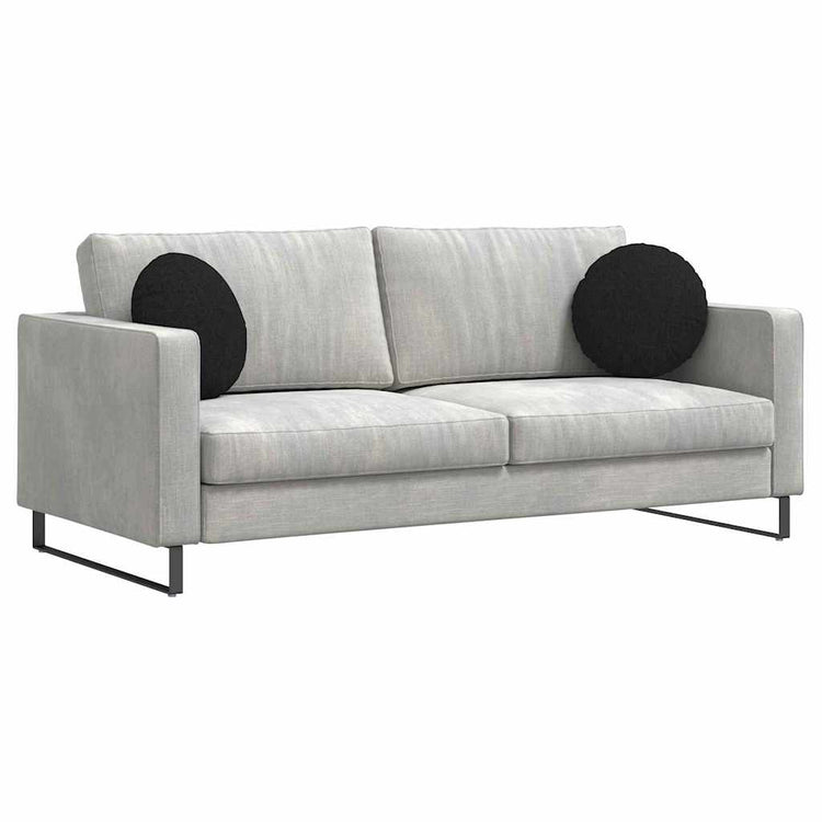 Vidaxl zitkussens 2 st stof zwart ø40 x 13 cm