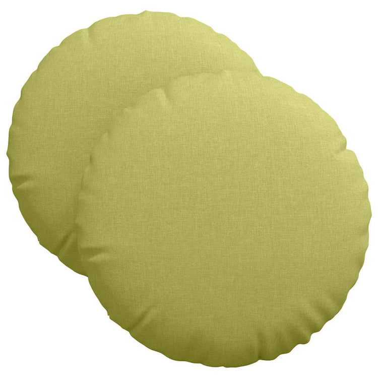 Vidaxl zitkussens 2 st stof lichtgroen ø40 x 13 cm