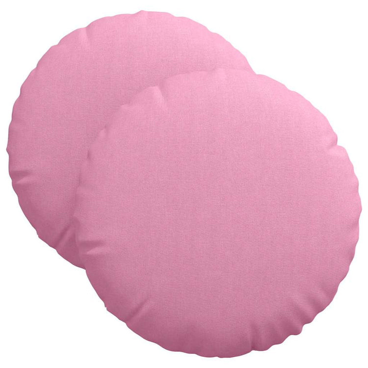 Vidaxl zitkussens 2 st stof roze ø40 x 13 cm
