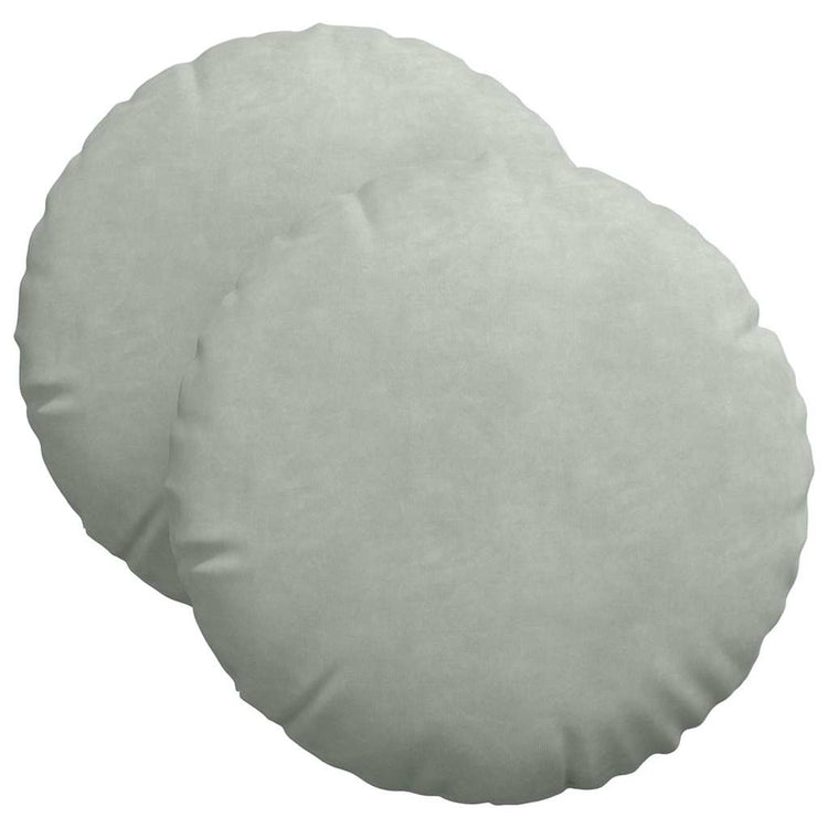 Vidaxl zitkussens 2 stuks lichtgrijs ø 40 x 13 cm fluweel