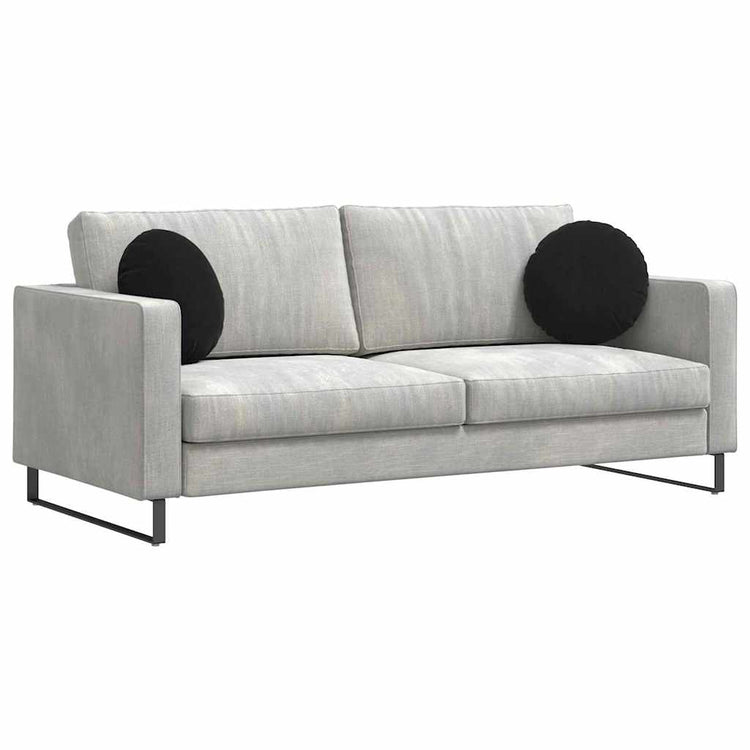 Vidaxl zitkussens 2 stuks zwart ø 40 x 13 cm fluweel