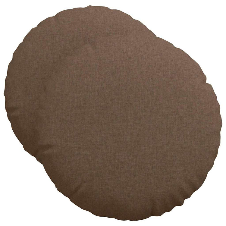 Vidaxl zitkussens 2 st stof bruin ø50 x 19 cm