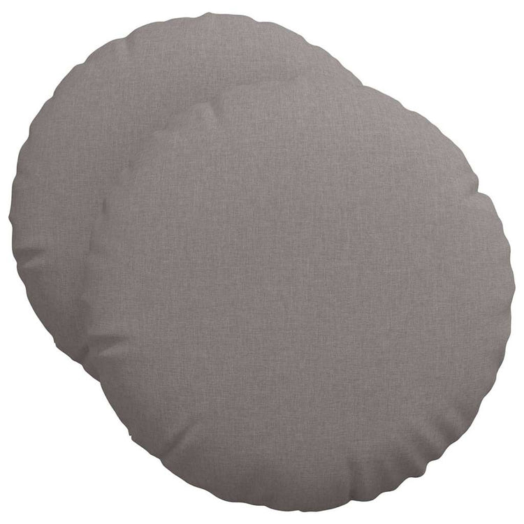 Vidaxl zitkussens 2 st stof taupe ø50 x 19 cm
