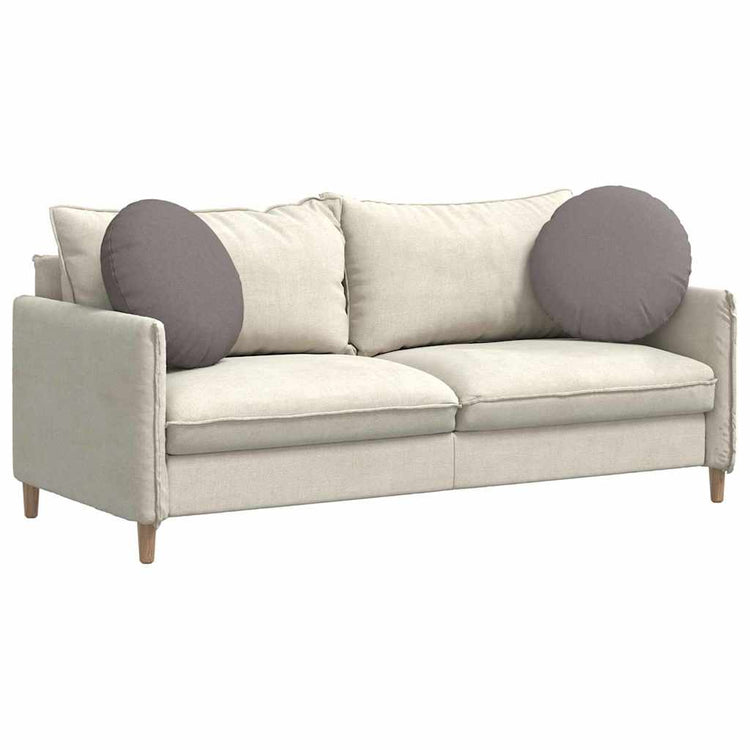 Vidaxl zitkussens 2 st stof taupe ø50 x 19 cm
