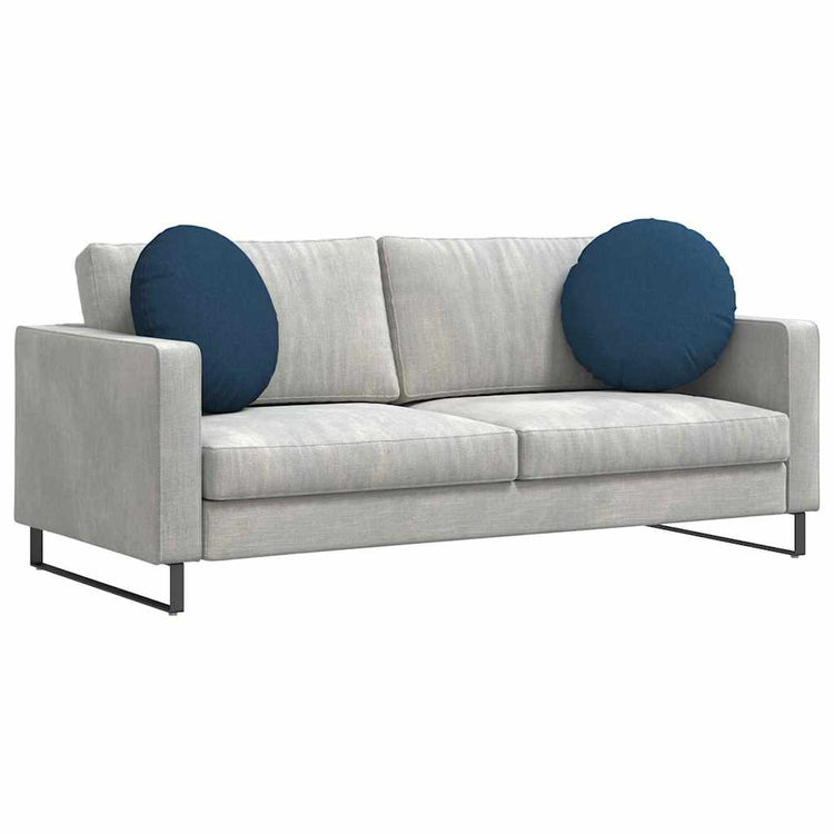 Vidaxl zitkussens 2 st stof blauw ø50 x 19 cm