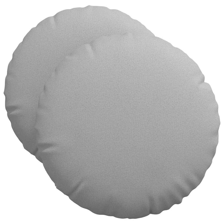 Vidaxl zitkussens 2 st stof wolkengrijs ø50 x 19 cm