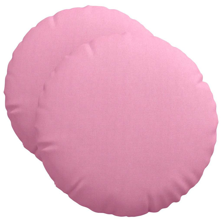 Vidaxl zitkussens 2 st stof roze ø50 x 19 cm