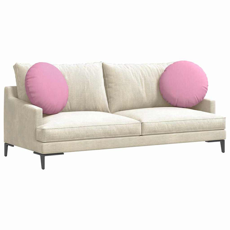 Vidaxl zitkussens 2 st stof roze ø50 x 19 cm