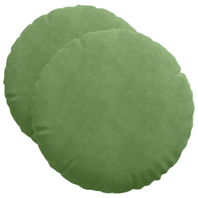 Vidaxl zitkussens 2 st fluweel lichtgroen ø50 x 19 cm