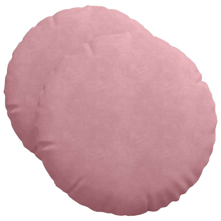Vidaxl zitkussens 2 st fluweel roze ø50 x 19 cm