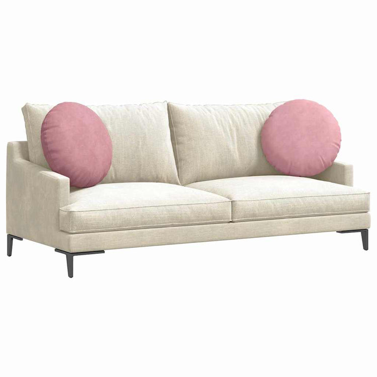 Vidaxl zitkussens 2 st fluweel roze ø50 x 19 cm