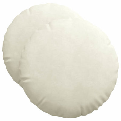 Vidaxl zitkussens 2 st fluweel crème ø50 x 19 cm