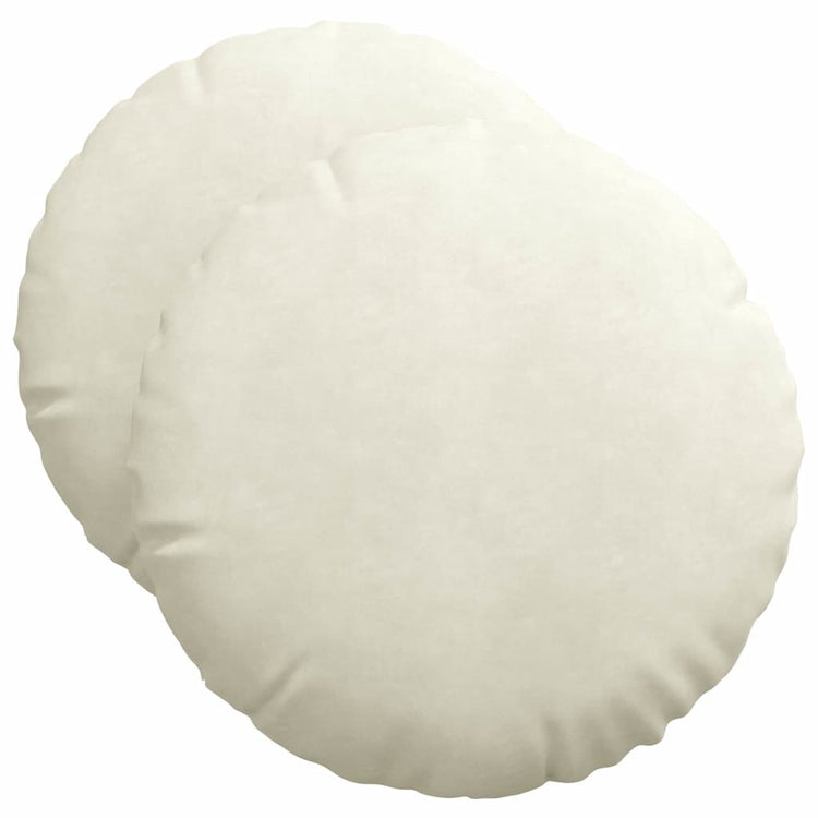 Vidaxl zitkussens 2 st fluweel crème ø50 x 19 cm