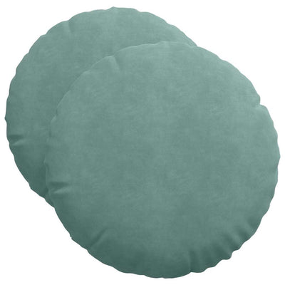 Vidaxl zitkussens 2 st fluweel zeegroen ø50 x 19 cm