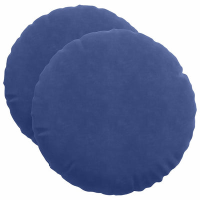 Vidaxl zitkussens 2 st fluweel politieblauw ø50 x 19 cm