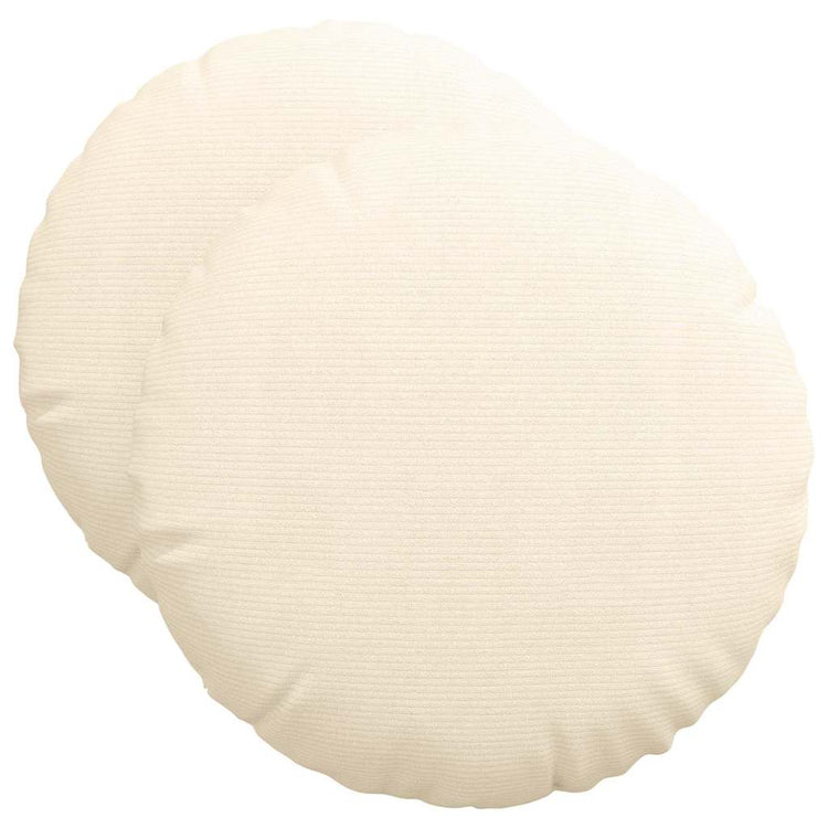 Vidaxl zitkussens 2 st katoen stof crème ø50 x 19 cm