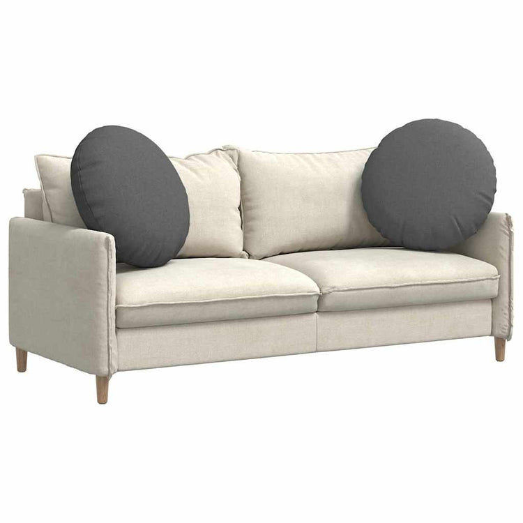 Vidaxl zitkussens 2 st stof donkergrijs ø60 x 21 cm