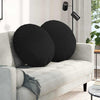 Vidaxl zitkussens 2 pcs zwart ø60 x 21 cm stof