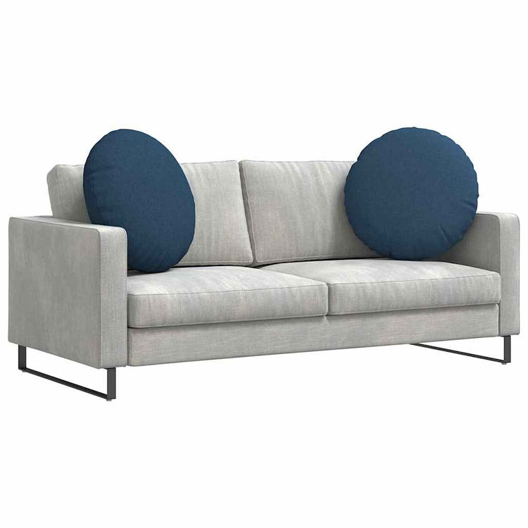 Vidaxl zitkussens 2 st stof blauw ø60 x 21 cm