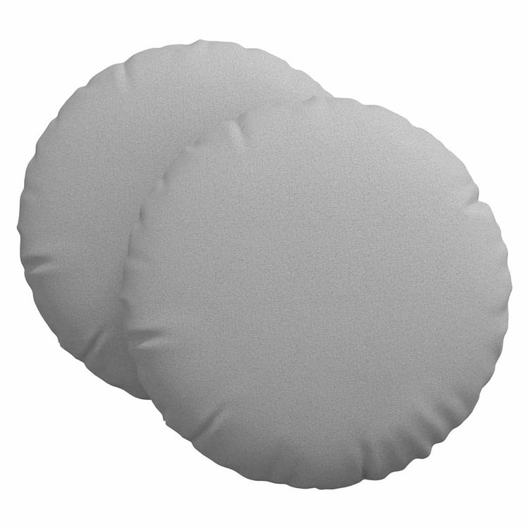 Vidaxl zitkussens 2 st stof wolkengrijs ø60 x 21 cm