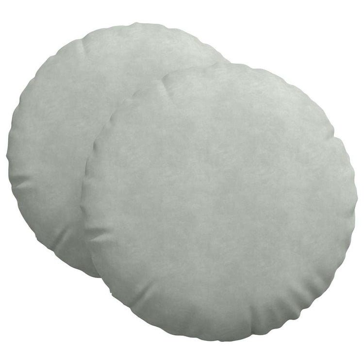 Vidaxl zitkussens 2 st fluweel lichtgrijs ø60 x 21 cm