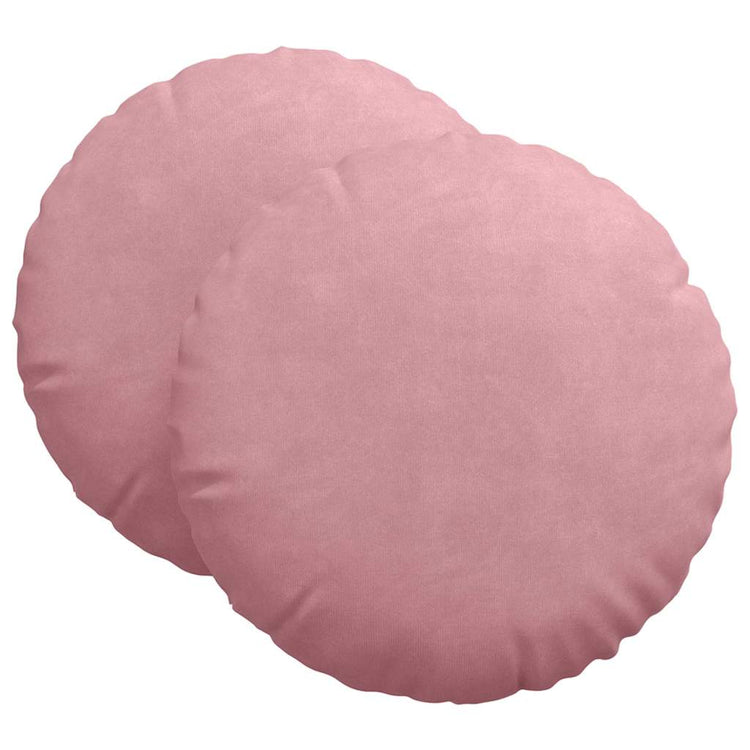 Vidaxl zitkussens 2 st fluweel roze ø60 x 21 cm