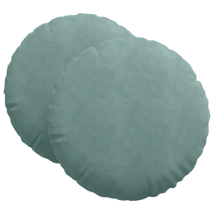 Vidaxl zitkussens 2 st fluweel zeegroen ø60 x 21 cm