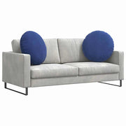 Vidaxl zitkussens 2 st fluweel politieblauw ø60 x 21 cm - afbeelding 3