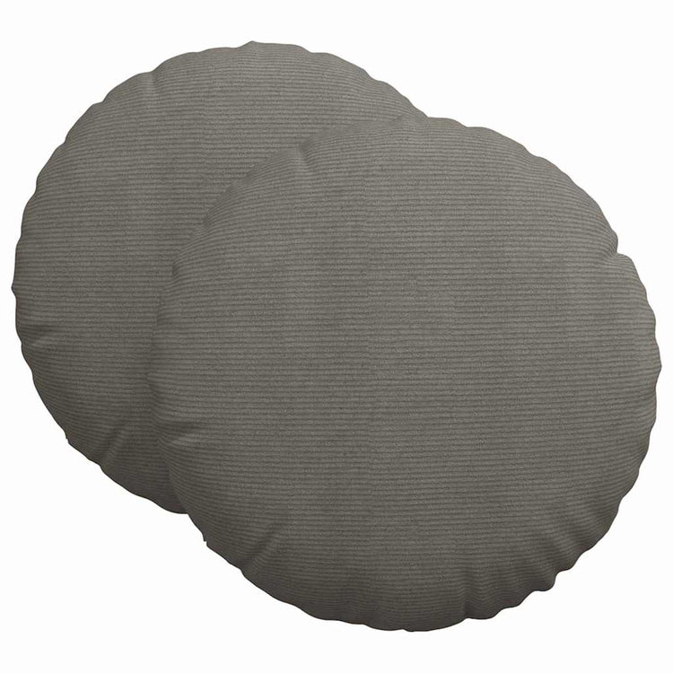Vidaxl zitkussens 2 st katoen stof lichtgrijs ø60 x 21 cm