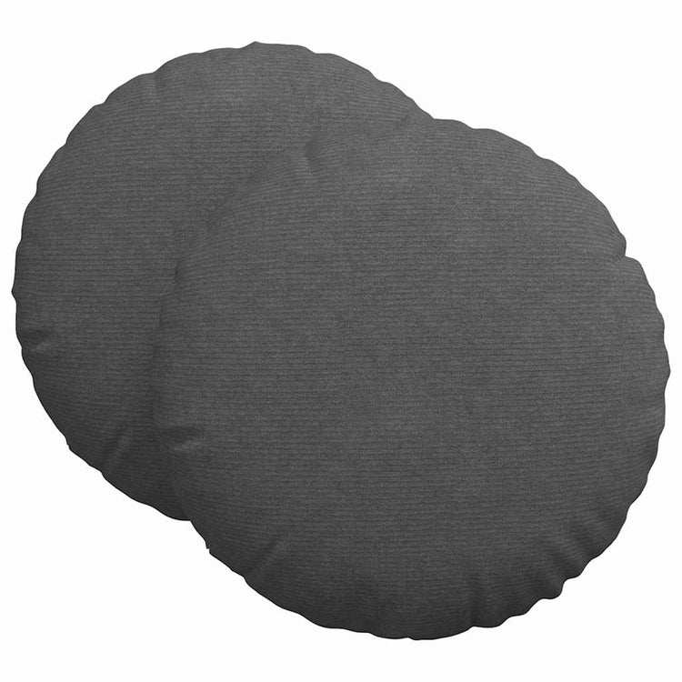 Vidaxl zitkussens 2 st katoen stof donkergrijs ø60 x 21 cm