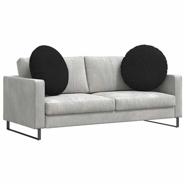 Vidaxl zitkussens 2 st stof zwart ø80 x 29 cm