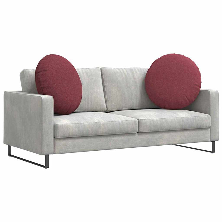 Vidaxl zitkussens 2 st stof wijnrood ø80 x 29 cm