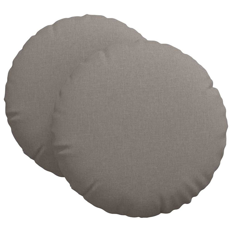 Vidaxl zitkussens 2 st stof taupe ø80 x 29 cm