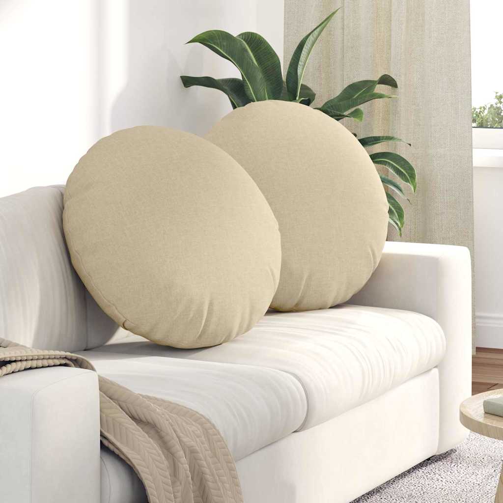 Vidaxl zitkussens 2 pcs crème ø80 x 29 cm stof