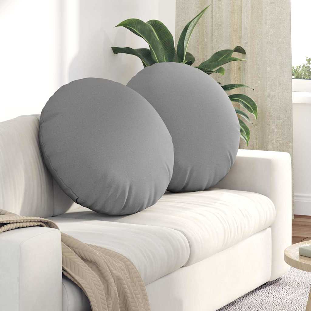 Vidaxl zitkussens 2 st stof wolkengrijs ø80 x 29 cm