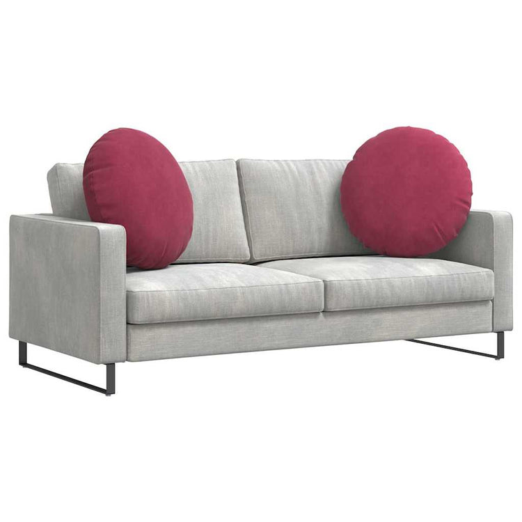 Vidaxl zitkussens 2 st fluweel wijnrood ø 80 x 29 cm