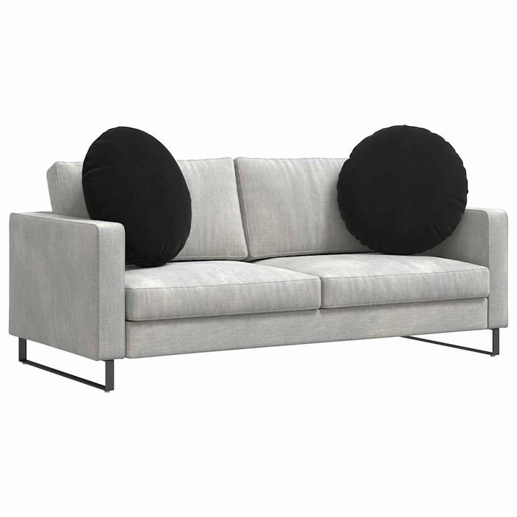 Vidaxl zitkussens 2 st fluweel zwart ø 80 x 29 cm