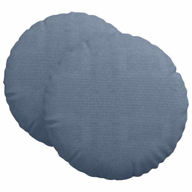 Vidaxl zitkussens 2 st katoen stof blauw ø 80 cm
