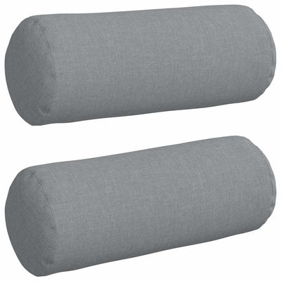 Vidaxl bolster kussens 2 stuks lichtgrijs ø 15 x 40 cm stof