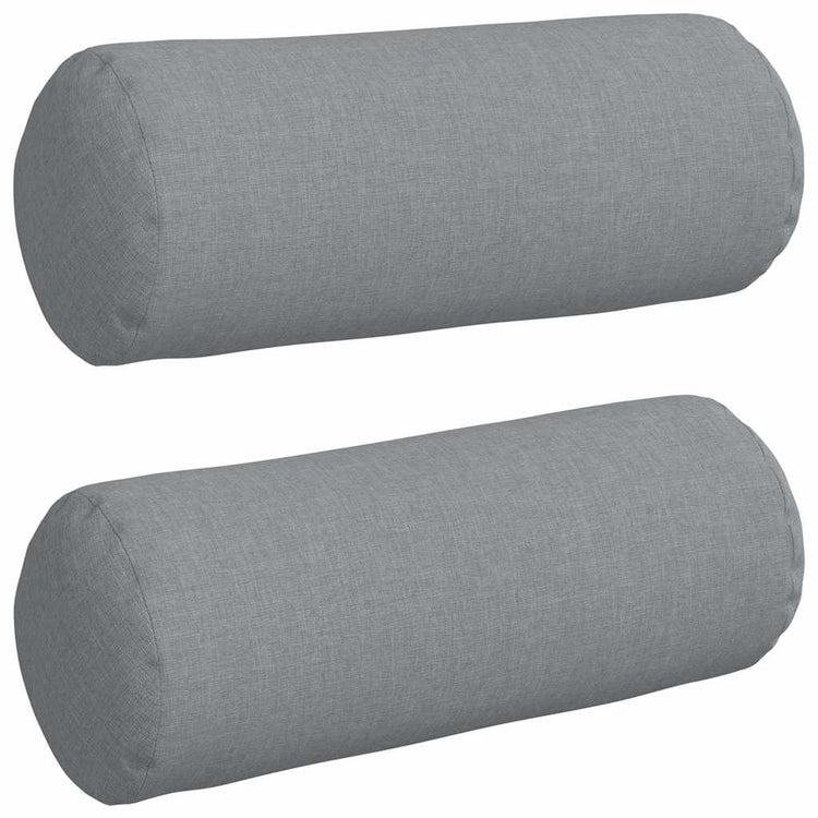 Vidaxl bolster kussens 2 st stof lichtgrijs ø 15 x 40 cm