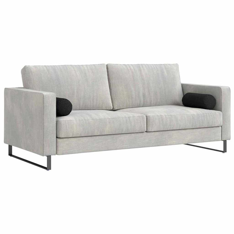 Vidaxl bolster kussens 2 st stof zwart ø 15 x 40 cm