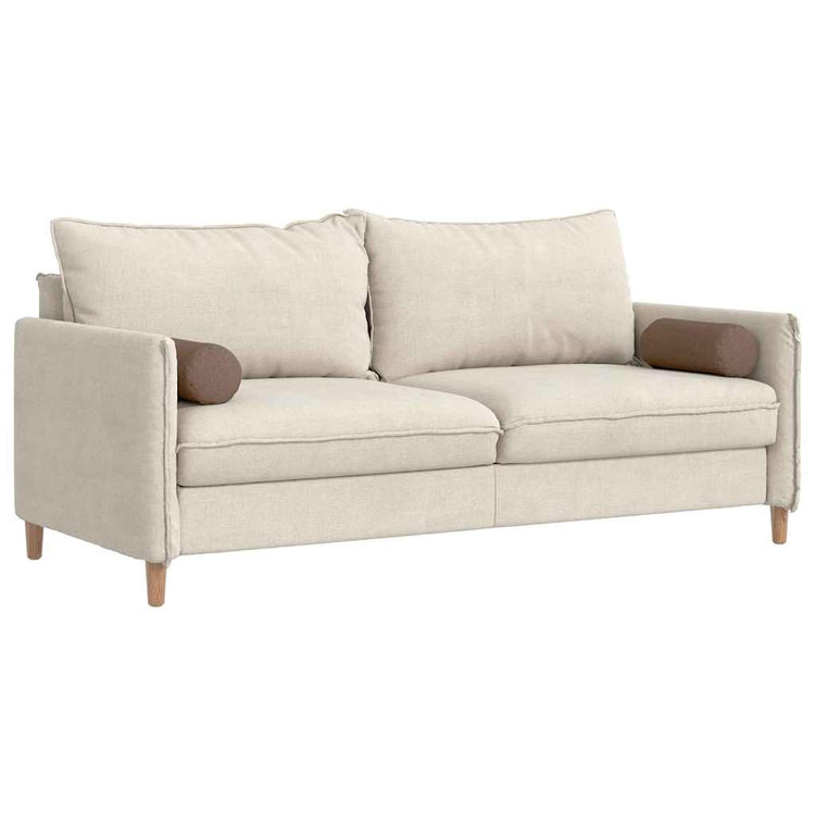 Vidaxl bolster kussens 2 st stof bruin ø 15 x 40 cm