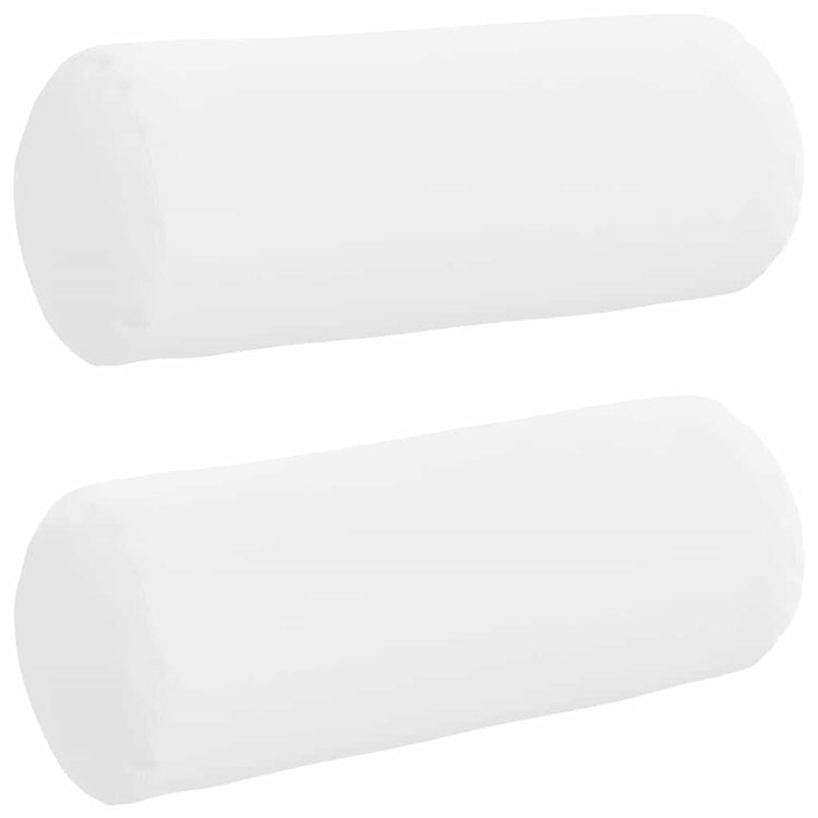 Vidaxl bolster kussens 2 st stof wit ø 15 x 40 cm