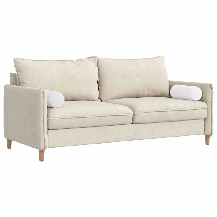 Vidaxl bolster kussens 2 st stof wit ø 15 x 40 cm