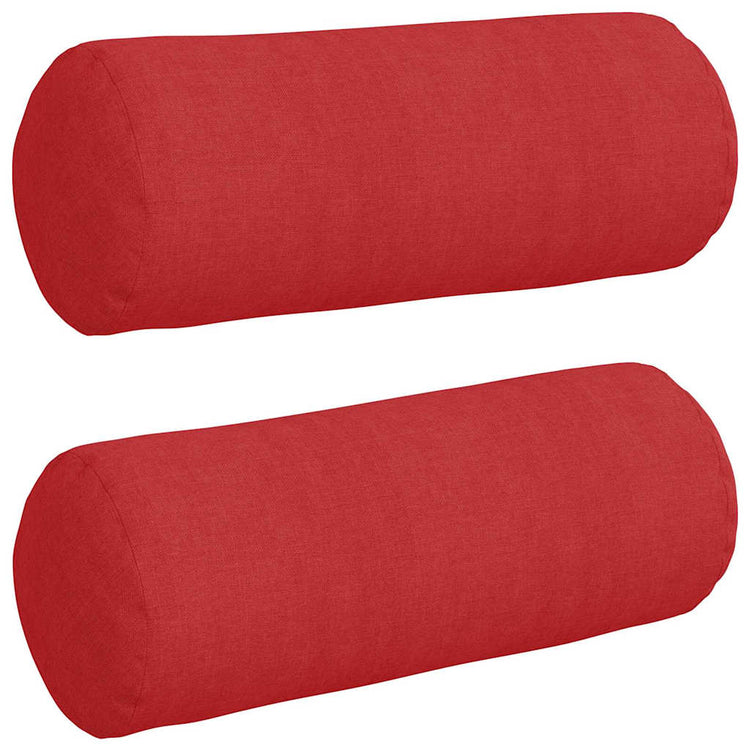 Vidaxl bolster kussens 2 st stof rood ø 15 x 40 cm