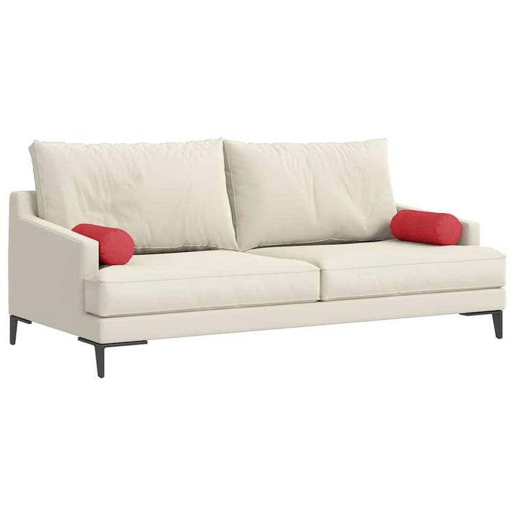 Vidaxl bolster kussens 2 st stof rood ø 15 x 40 cm