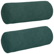 Vidaxl bolster kussens 2 stuks donkergroen ø 15 x 40 cm cordstof - afbeelding 2