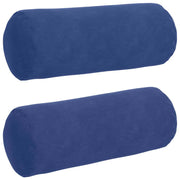 Vidaxl bolster kussens 2 stuks politieblauw ø 15 x 40 cm cordstof - afbeelding 2