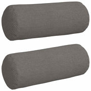Vidaxl bolster kussens 2 st katoen stof lichtgrijs ø 15 x 40 cm - afbeelding 2